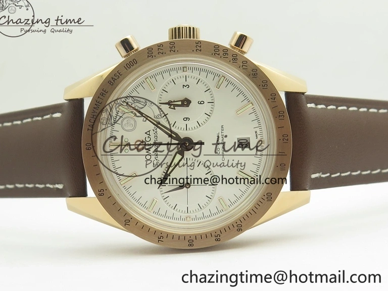 0126 AllSeason Speedmaster ’57 Co-Axial RG OMF 1:1 Best Edition White Dial On Leather Strap A9300 (Free Leather Strap) 8063